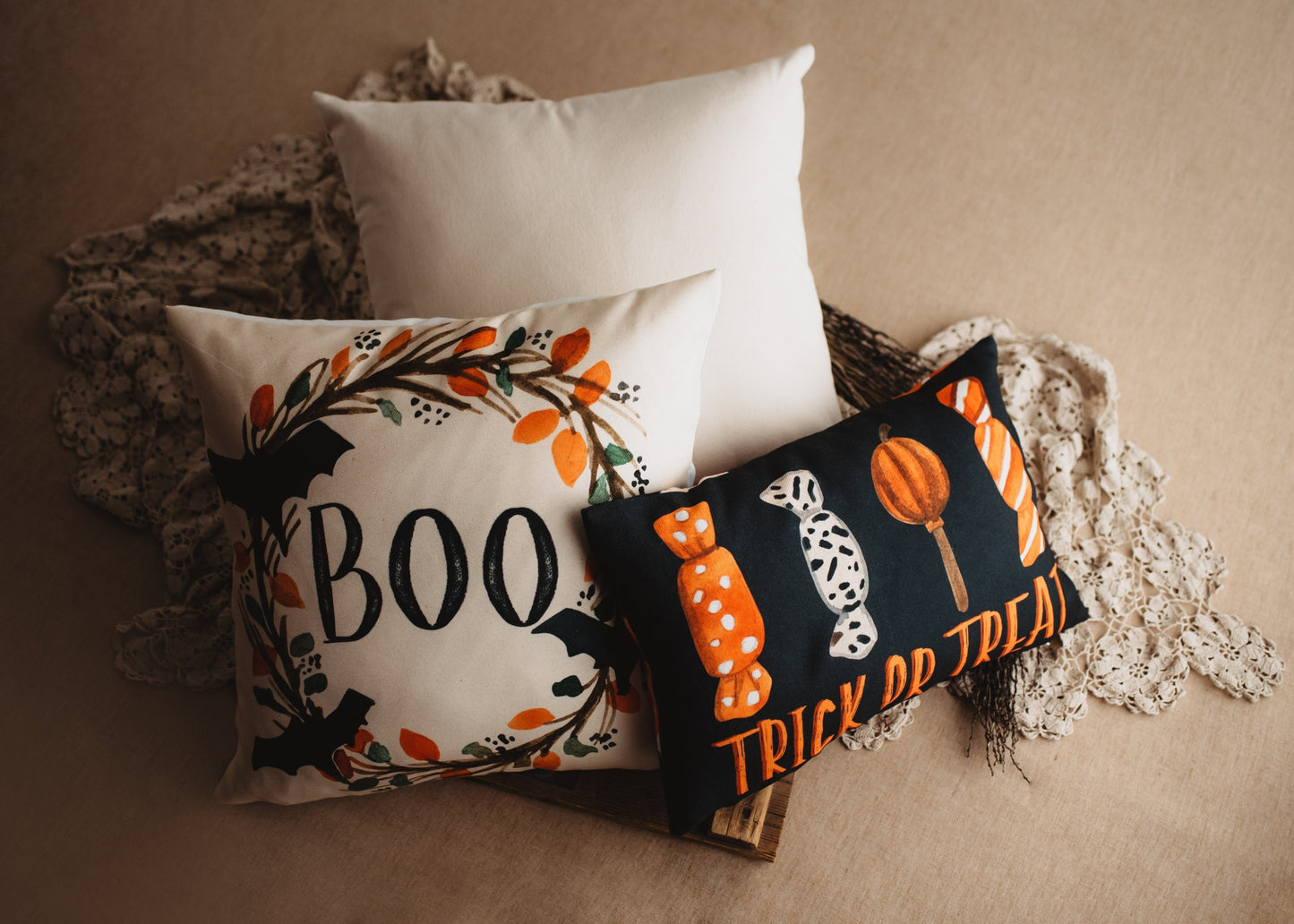 Boo Halloween Pillow