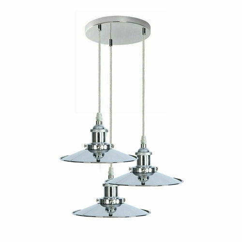 Modern 3-Light Pendant Ceiling Fixture Lighting | Chrome Finish Home