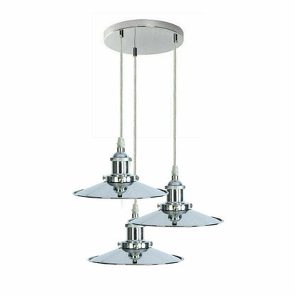 Modern 3-Light Pendant Ceiling Fixture Lighting | Chrome Finish Home