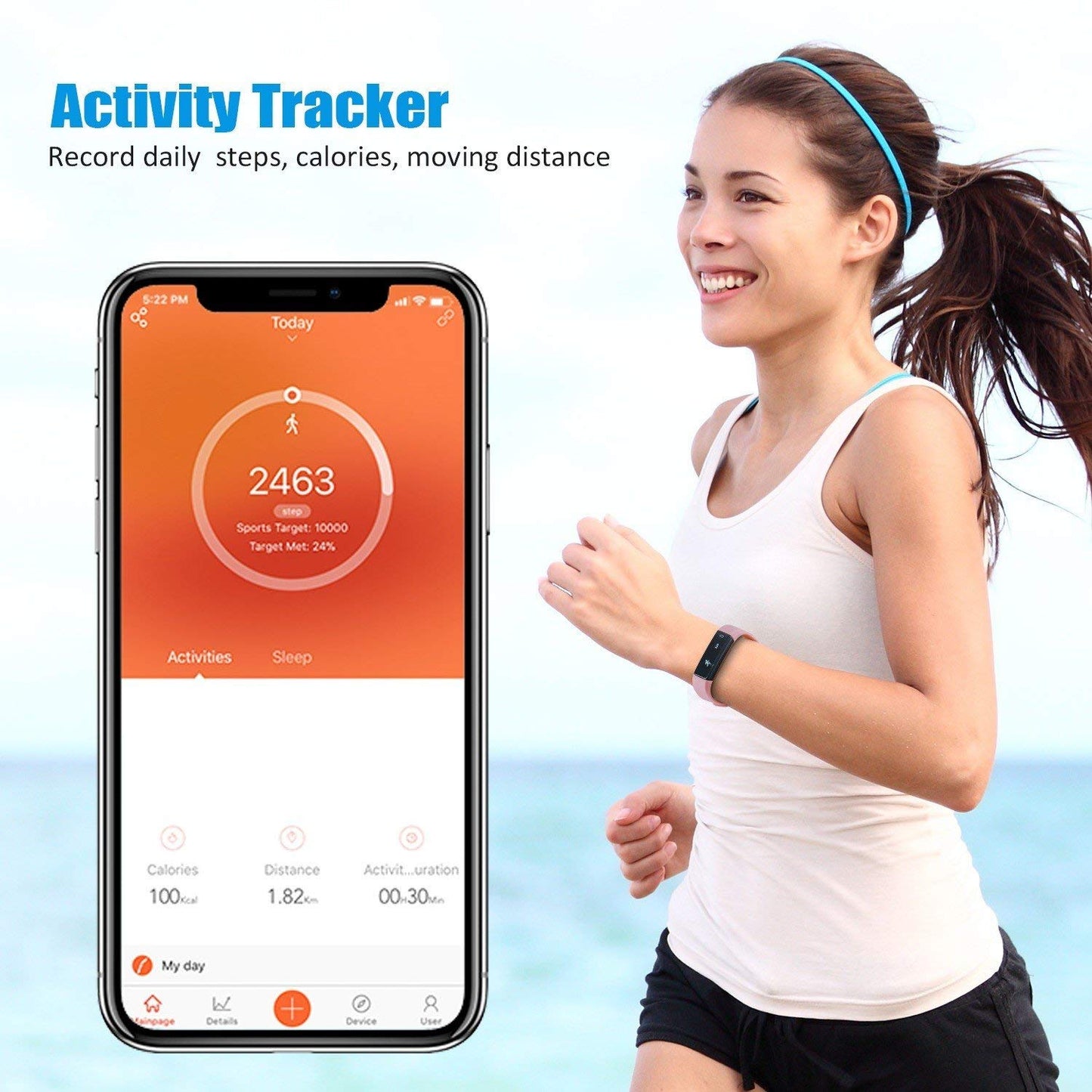 SmartFit Slim Activity Tracker und Monitor Smartwatch mit GRATIS Extra