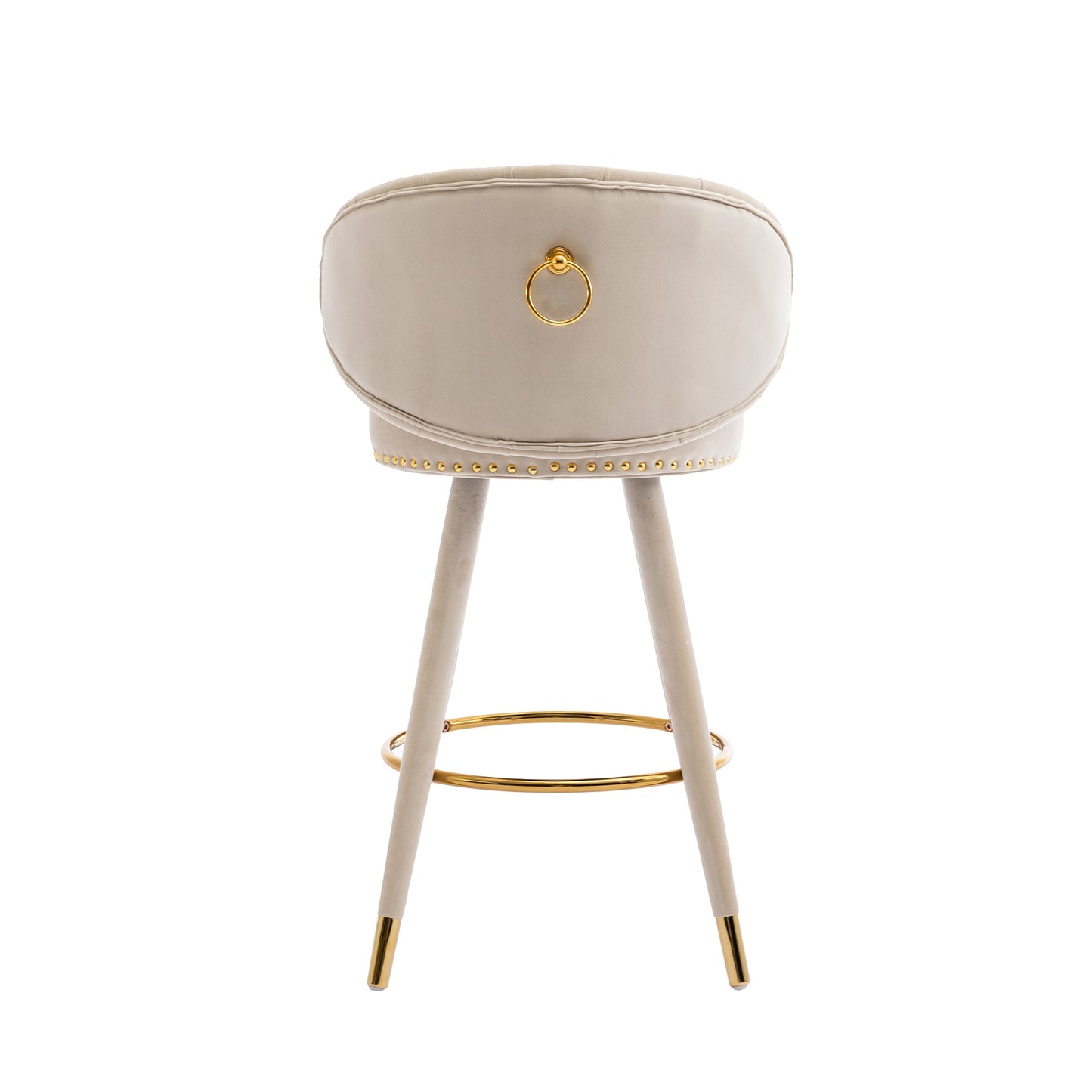 Counter Height Bar Stools Set of 2 for Kitchen Counter Solid Wood Legs