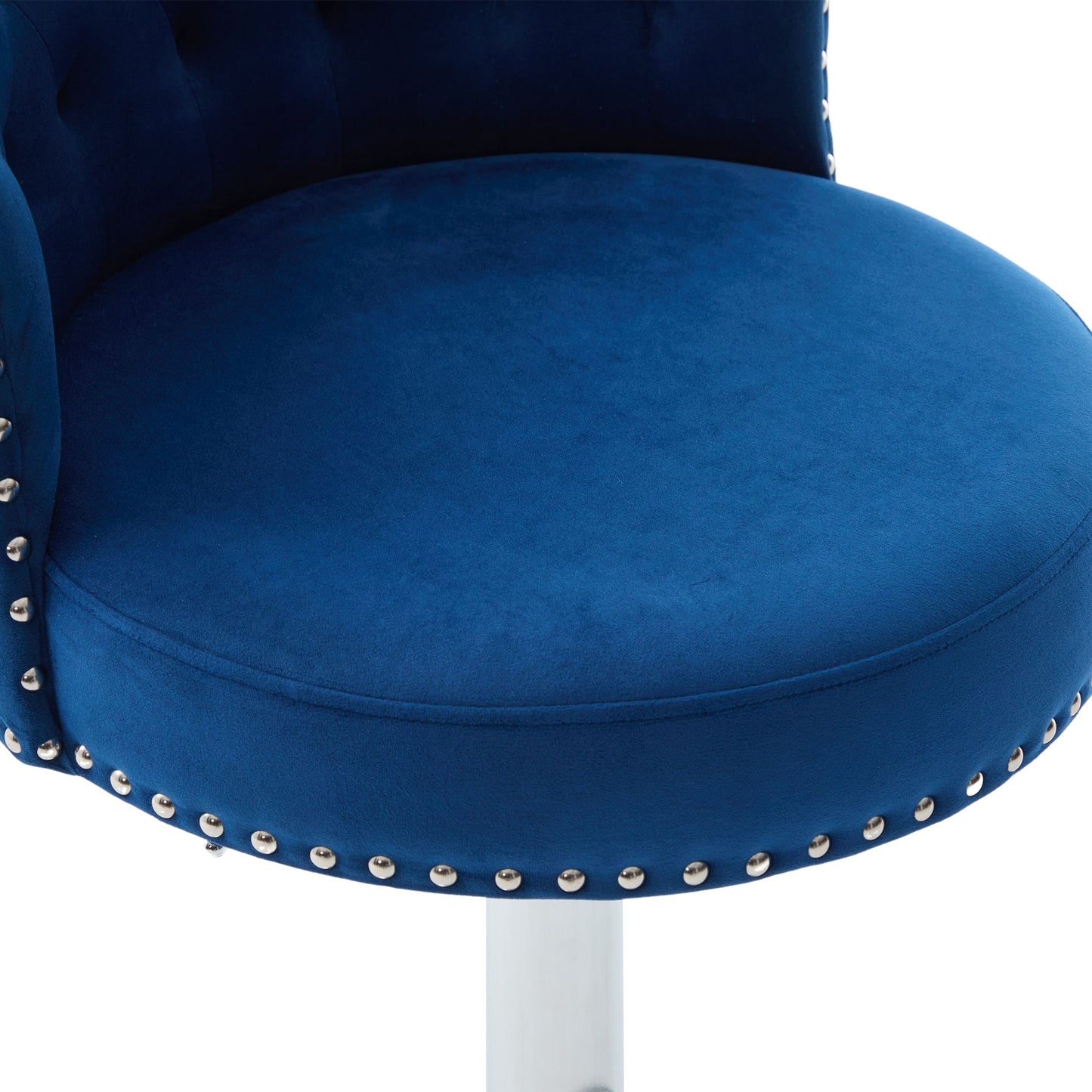 2er-Set Barhocker Samt, verstellbare drehbare Barhocker mit Silber