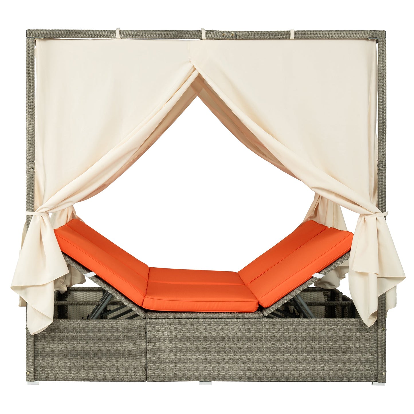 Adjustable Sun Bed With Curtain,High Comfort,With 3 Colors