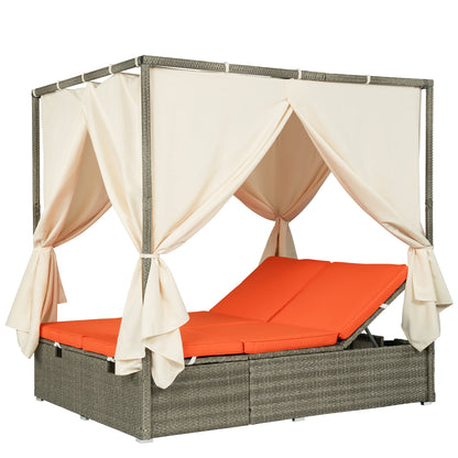 Adjustable Sun Bed With Curtain,High Comfort,With 3 Colors