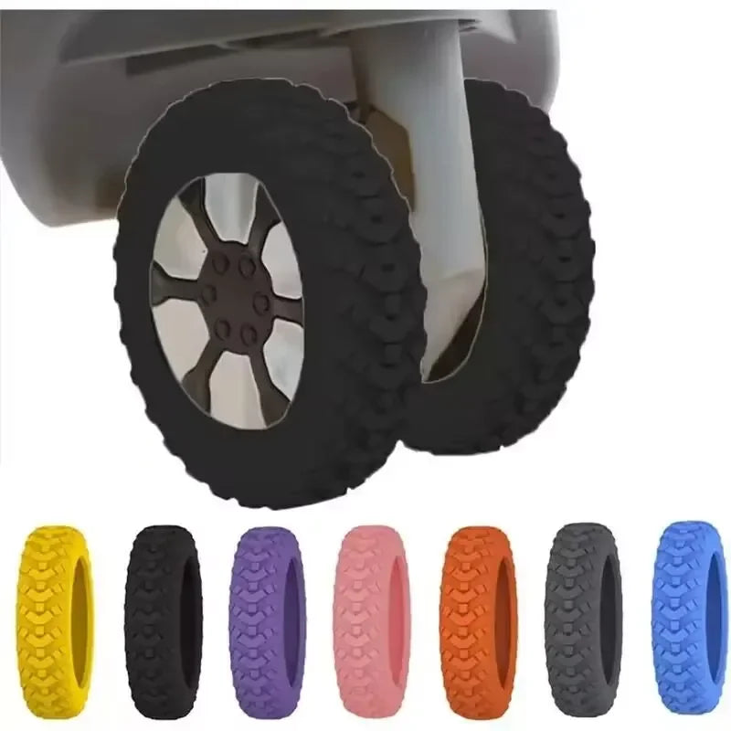 8PCS Luggage Wheels Protector Silicone Wheels Caster Shoes Travel