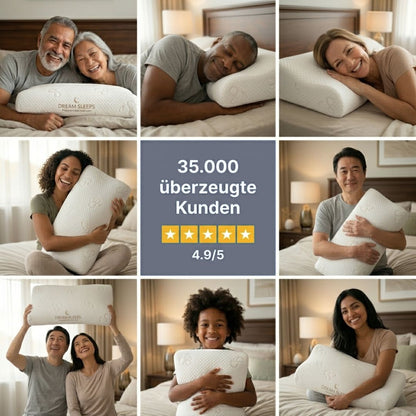 Ergonomic Pillow - Better Sleep & Less Neck Pain Dream Sleeps