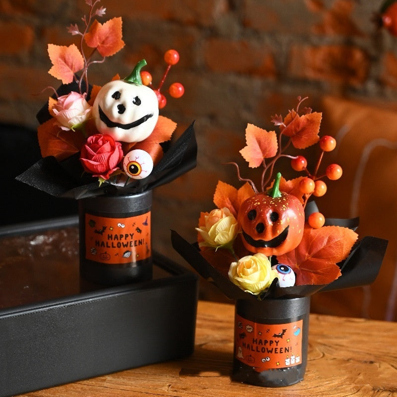 Halloween Pumpkin Simulation Bouquet Grimace Ornaments