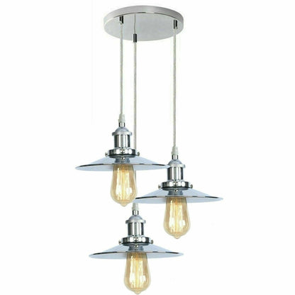 Modern 3-Light Pendant Ceiling Fixture Lighting | Chrome Finish Home