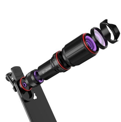 Ultra Crystal HD 32-fach Zoom Teleskop Handy Kameralinsen Set