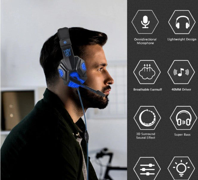 Ninja Dragon G9300 LED Gaming-Headset mit Mikrofon