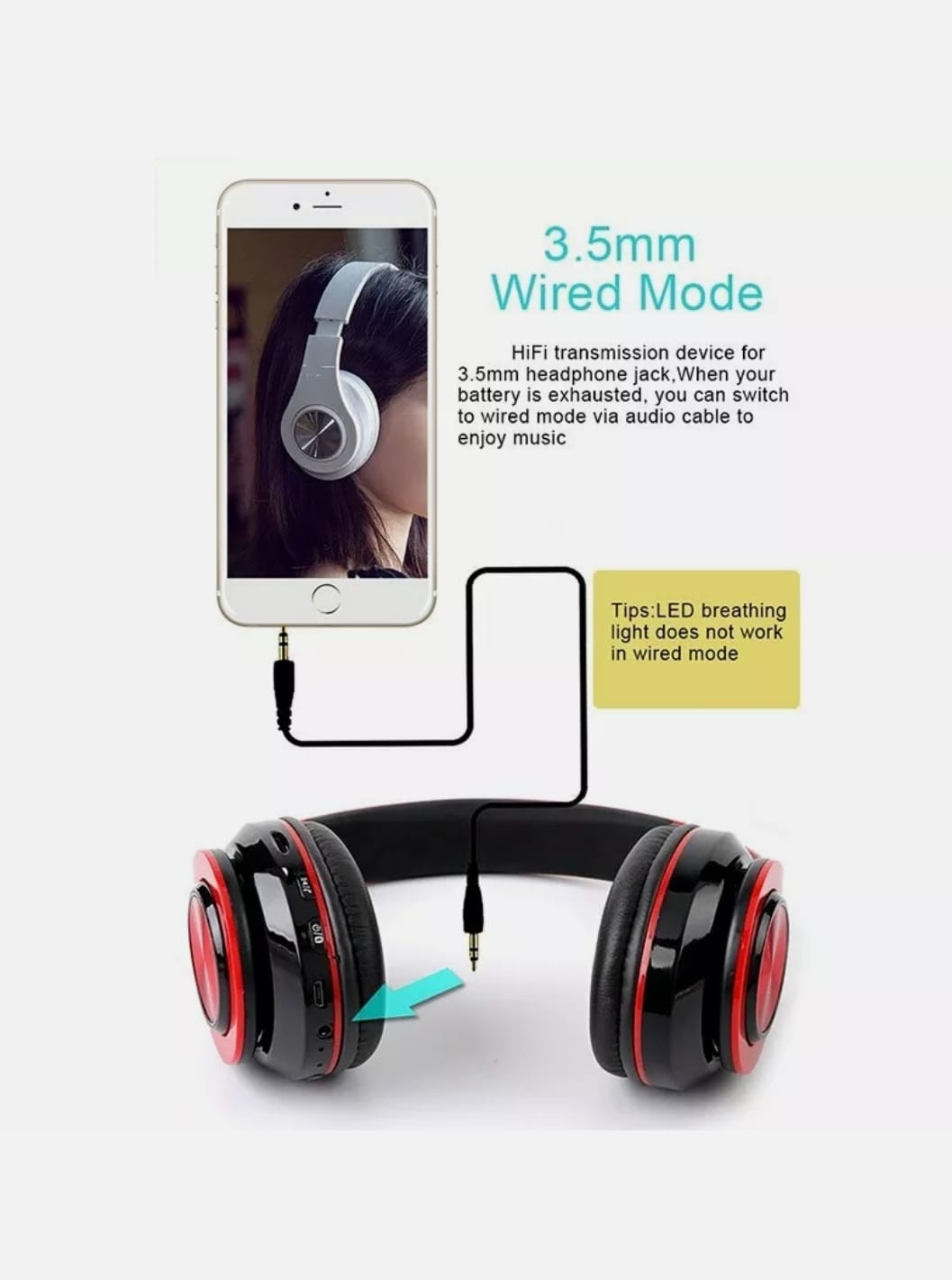 Ninja Dragon Z10 Farbwechsel-Bluetooth-Kopfhörer