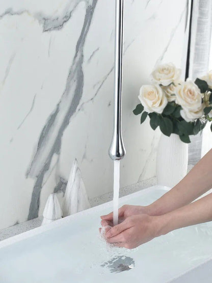 Contemporary Matte Black Wall-Mounted Dual Handle Bathroom Faucet