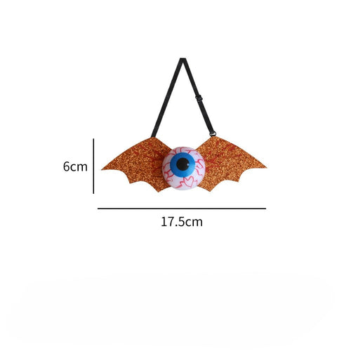 Halloween Glow-in-the-Dark Eyeball and Bat-Themed Tie – Kids Costume