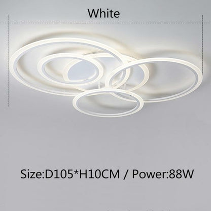 White/Brown modern Led Chandelier lighting for bedroom Living room